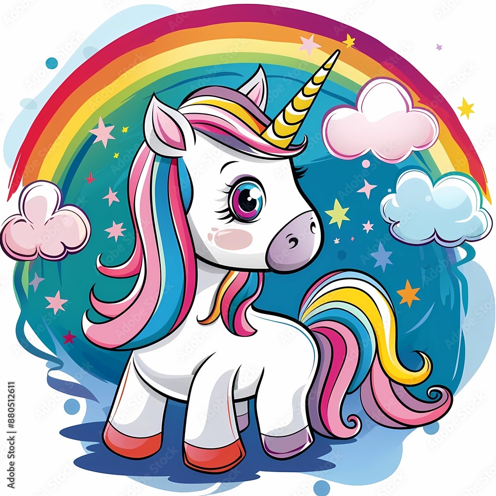 A for Adley - Unicorn Rainbow cartoon T-Shirt Poster A for Adley - Unicorn Rainbow cartoon T-Shirt Poster