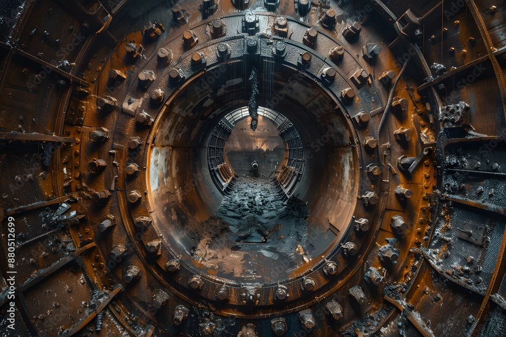 Abandoned Industrial Tunnel with Rusted Metal and Debris Abandoned Industrial Tunnel with Rusted Metal and Debris