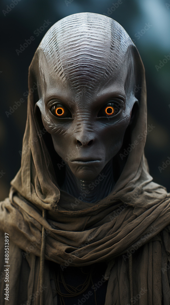 An Ancient Grey Alien That Looks Like An Old faceless Lady With Two Black Concave Circles Over The Eyes With Light Speckle An Ancient Grey Alien That Looks Like An Old faceless Lady With Two Black Concave Circles Over The Eyes With Light Speckle