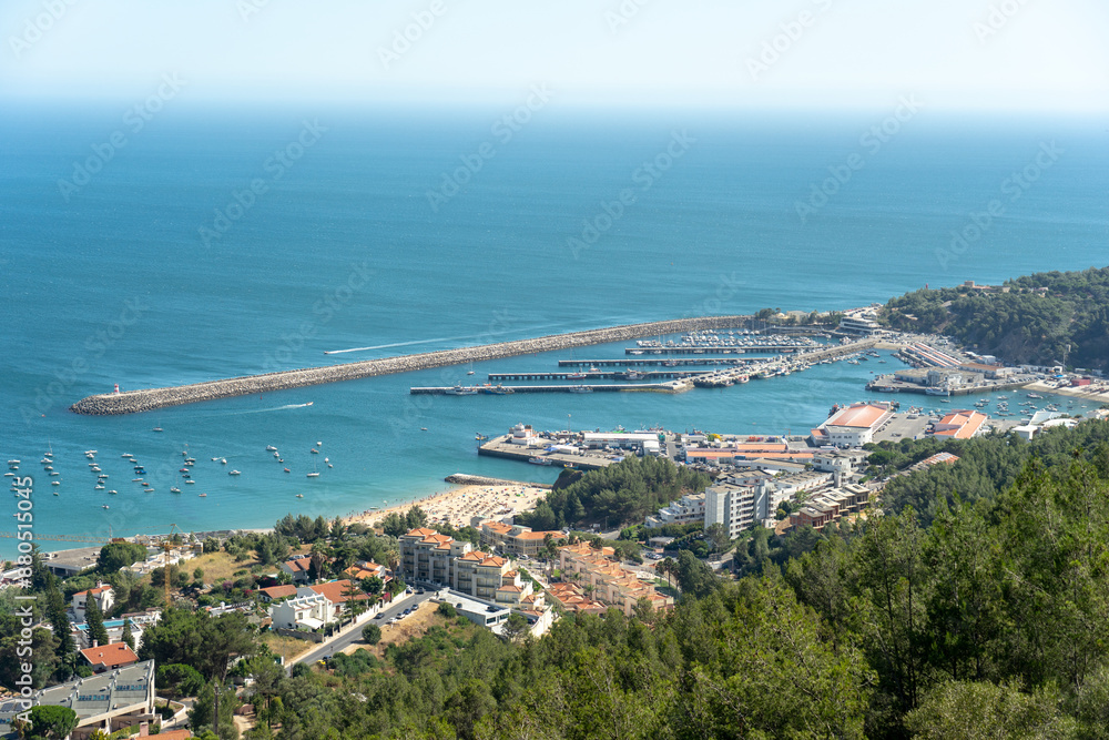 Views of the town of Sesimbra captured from the Castle. Views of the town of Sesimbra captured from the Castle.