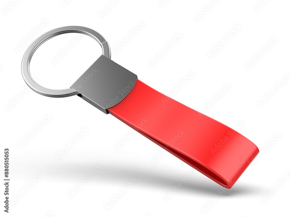 Blank strap key holder blank template 3d render illustration. Blank strap key holder blank template 3d render illustration.