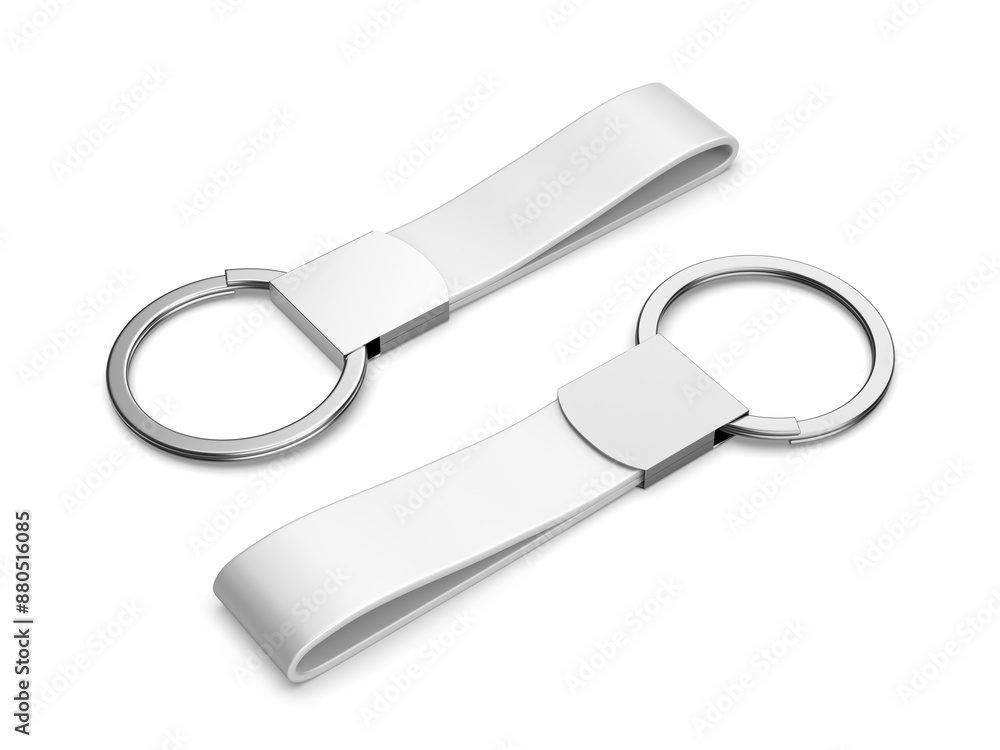 Blank strap key holder blank template 3d render illustration. Blank strap key holder blank template 3d render illustration.