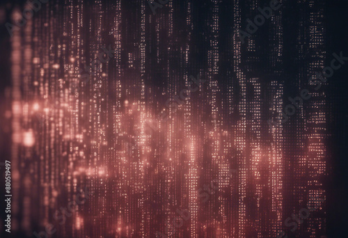 Digital binary code data streaming on a dark