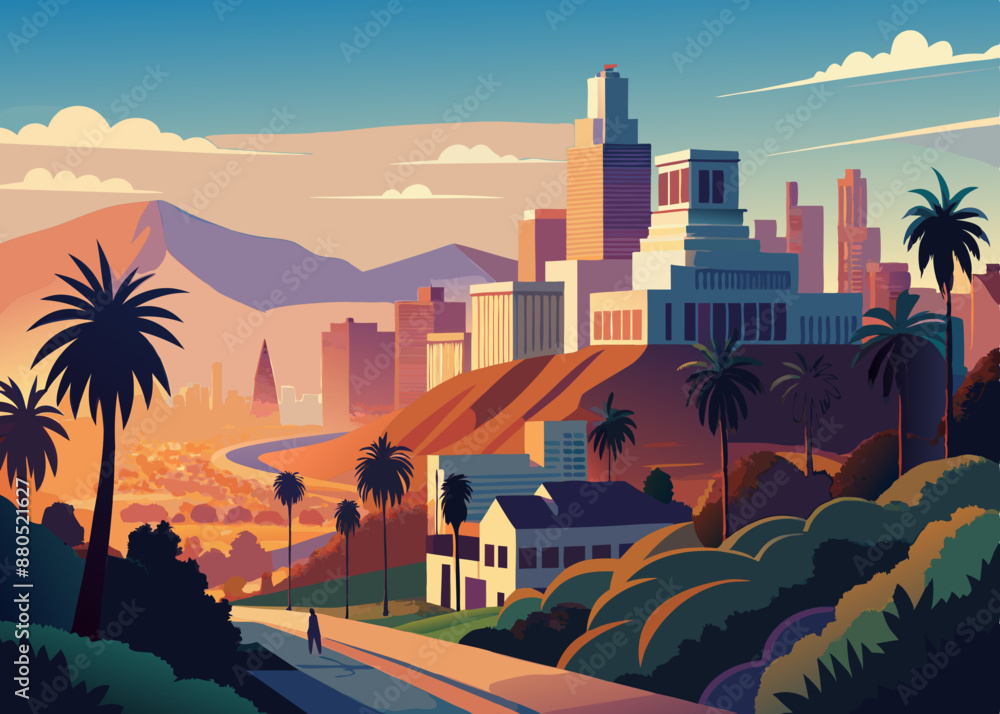 Vibrant Downtown City Skyline Silhouetted Against Sunset Horizon, Urban Landscape in Twilight Glow, city skyline at sunset, downtown city, downtown city skyline Vibrant Downtown City Skyline Silhouetted Against Sunset Horizon, Urban Landscape in Twilight Glow, city skyline at sunset, downtown city, downtown city skyline