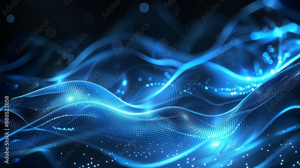custom made wallpaper toronto digitalAbstract wave technology digital network background with blue light digital effect
