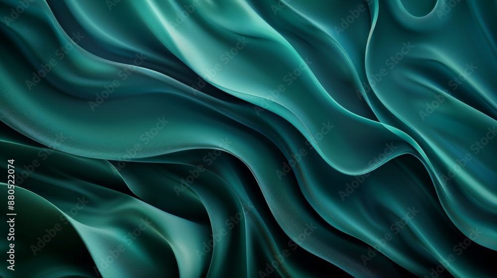 An illustration of a modern soft wave background with the colors teal green, teal and very dark blue. An illustration of a modern soft wave background with the colors teal green, teal and very dark blue.