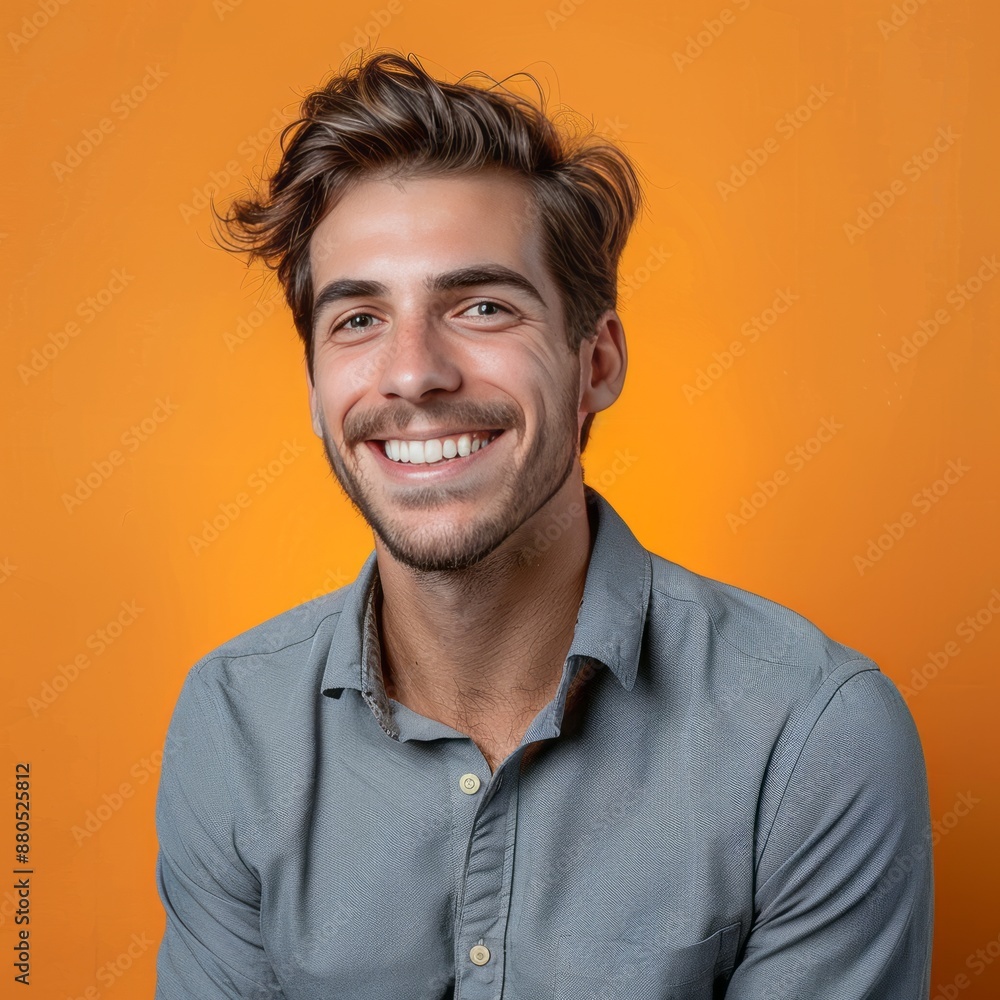 Bearded Man Smiling for a Picture Bearded Man Smiling for a Picture