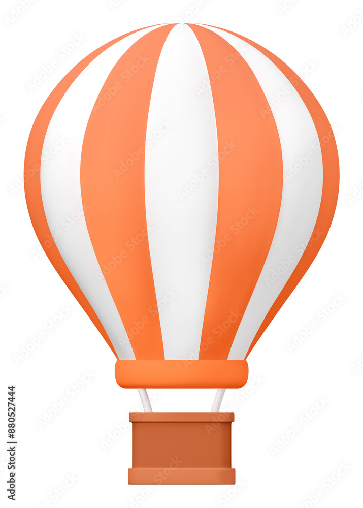 Air balloon png sticker, 3D rendering, transparent background Air balloon png sticker, 3D rendering, transparent background