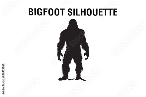 Bigfoot silhouettes  vector  illustration. Bigfoot silhouette illustration. Bigfoot silhouette.