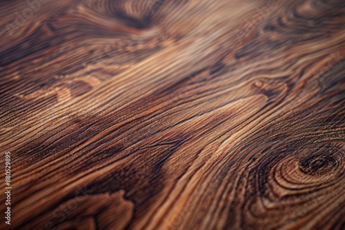 Close-up of a vinyl flooring sample with a wood grain pattern in a dark walnut finish Hyper realistic. Shot with canon 5d Mark III --ar 3:2 --style raw Job ID: 12830e13-2472-4f36-ad4c-22eda9a0057f