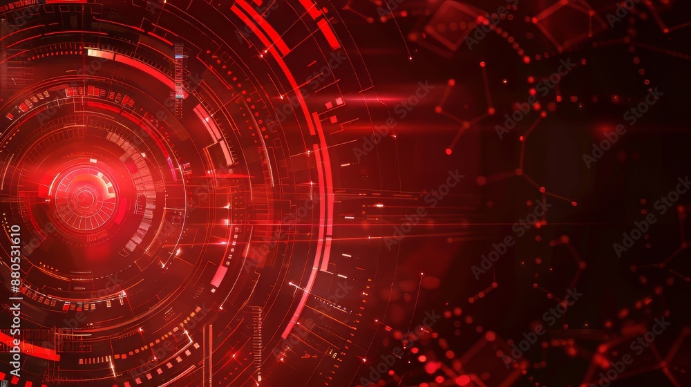 Technology background in red and abstract digital circle. Copy space. Technology background in red and abstract digital circle. Copy space.