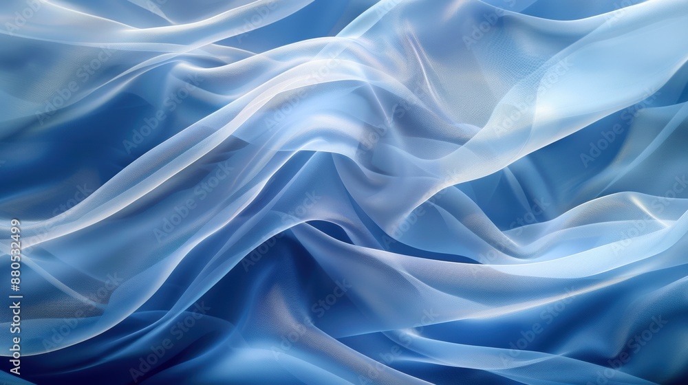 Blue Fabric Waves