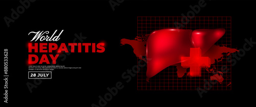 World hepatitis day banner design