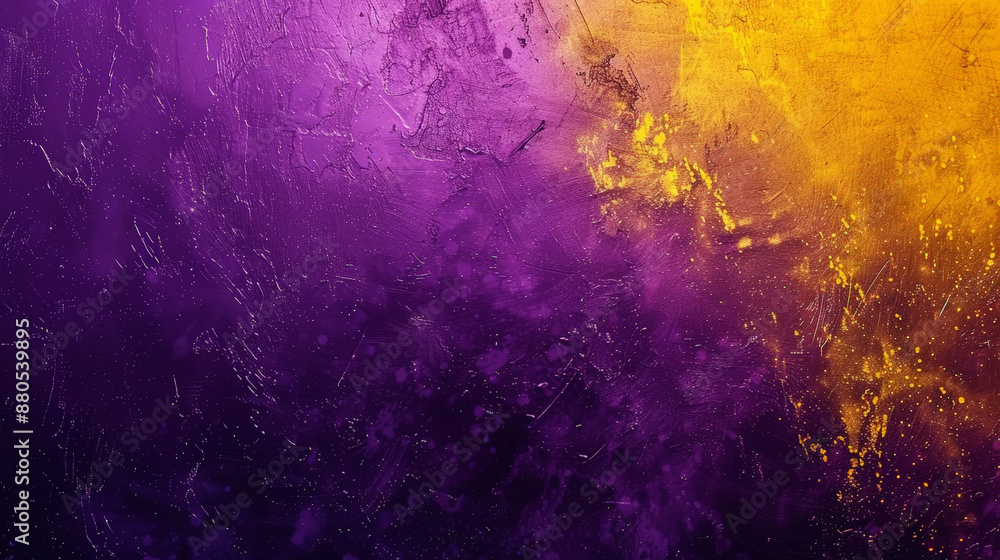 Wallpaper or web banner background, grunge gradient from yellow to violet, grainy texture effect. Generative AI Wallpaper or web banner background, grunge gradient from yellow to violet, grainy texture effect. Generative AI