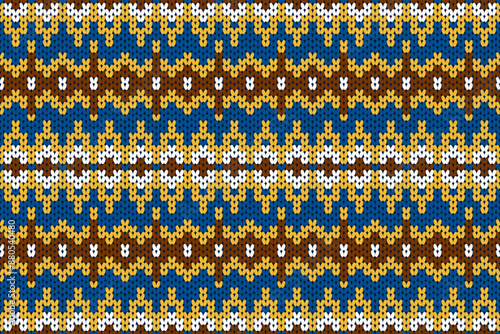 Cotton rhombus argyle knit texture geometric vector seamless. Rug knitwear fabric print. Winter seamless knitted pattern.