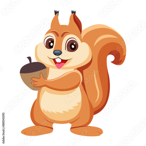 A flat style icon of squirrel food 

