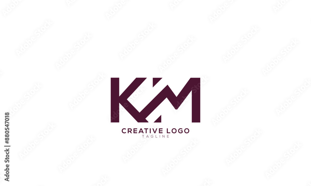 KM Abstract initial monogram letter alphabet logo design KM Abstract initial monogram letter alphabet logo design