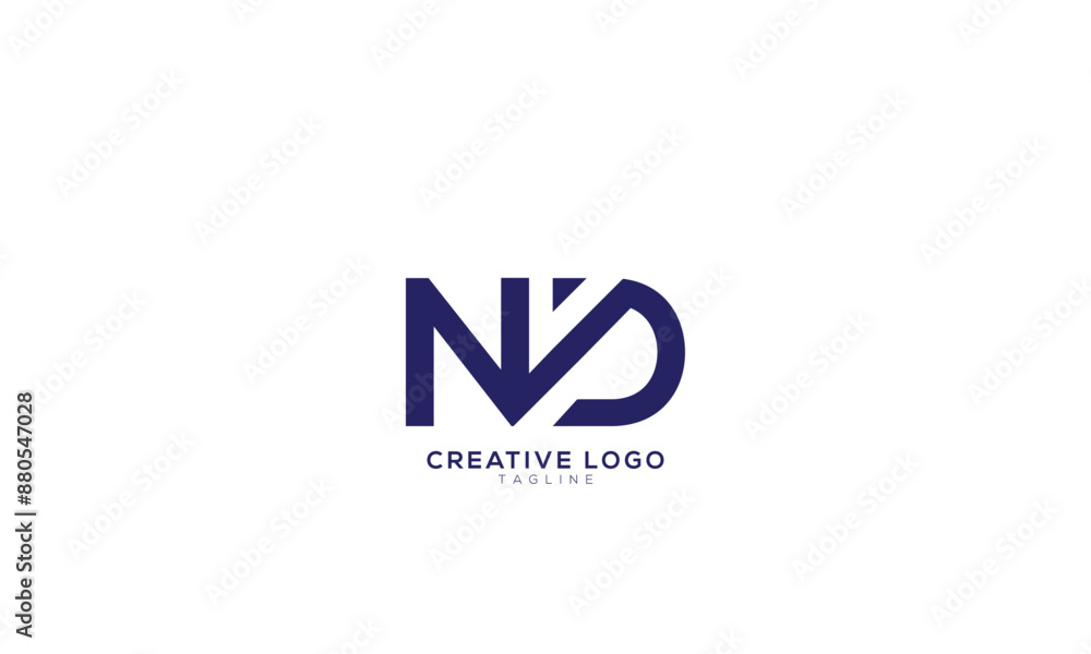 ND Abstract initial monogram letter alphabet logo design ND Abstract initial monogram letter alphabet logo design