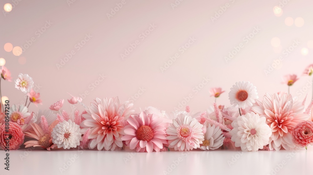 Elegant pink and white floral arrangement with bokeh background, perfect for springtime or romantic themes. Delicate and serene aesthetic. Elegant pink and white floral arrangement with bokeh background, perfect for springtime or romantic themes. Delicate and serene aesthetic.