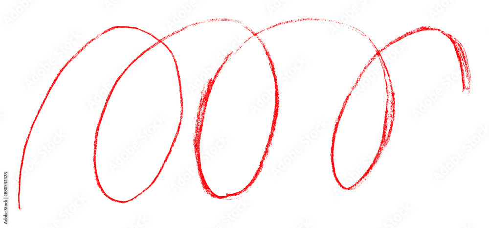 Red pencil strokes in simple style, isolated on transparent background. Red pencil strokes in simple style, isolated on transparent background.