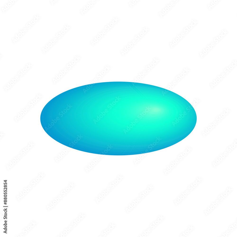 Vector ellipsoid with gradients and shadow for game, icon, package design, logo, mobile, ui, web, education. 3d ellipsoid on a white background. Geometric figures for your design. Vector ellipsoid with gradients and shadow for game, icon, package design, logo, mobile, ui, web, education. 3d ellipsoid on a white background. Geometric figures for your design.