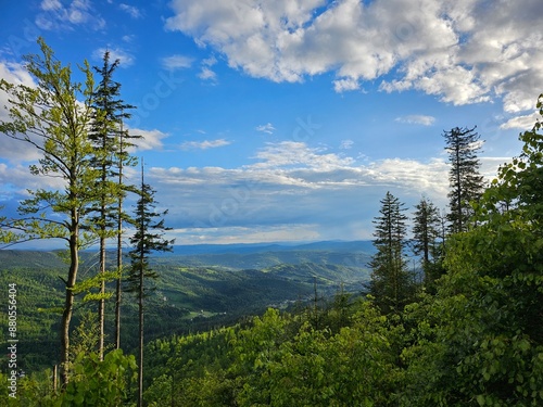 Piękne widoki gór, tatry o zachodzie słońca 