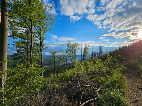 Piękne widoki gór, tatry o zachodzie słońca 