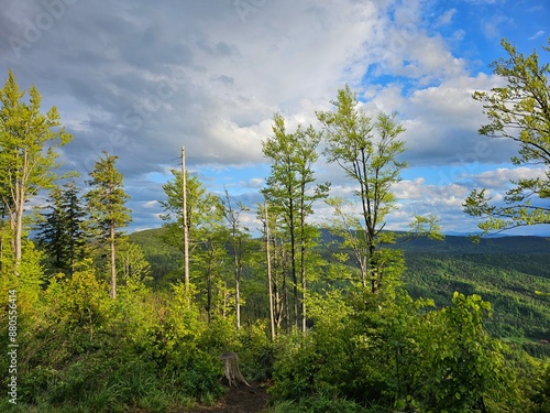 Piękne widoki gór, tatry o zachodzie słońca 