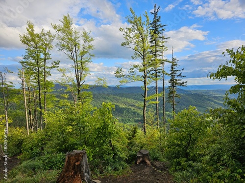 Piękne widoki gór, tatry o zachodzie słońca 