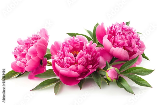 Wallpaper Mural bouquet of pink peonies on a white background Torontodigital.ca