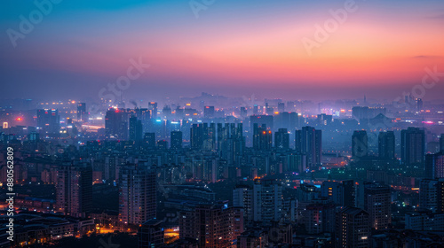 Wallpaper Mural Sunrise Over Iconic City Skylines - Panoramic View Torontodigital.ca