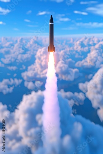  futuristic missile flying