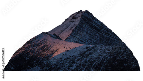 Dark mountain png sticker, nature design, transparent background photo