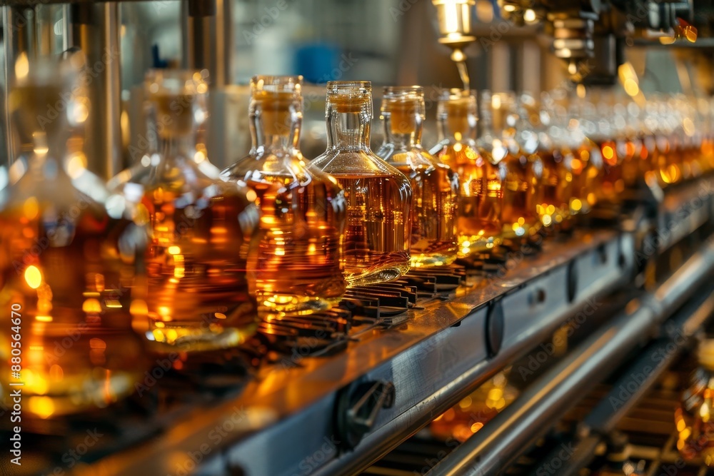 Optimizing efficiency whiskey bottling process in standard factory production line Optimizing efficiency whiskey bottling process in standard factory production line