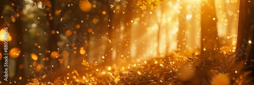A warm, golden sunlight texture, filtering through the leaves of forests, creating a magical and inviting atmosphere, ai generated