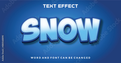 Snow editable text effect