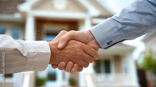 Handshake in Front of House