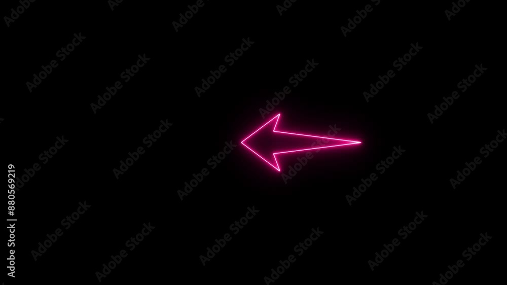 neon arrows moving from right to left on black background. neon abstract directional icon animation. neon arrows moving from right to left on black background. neon abstract directional icon animation.