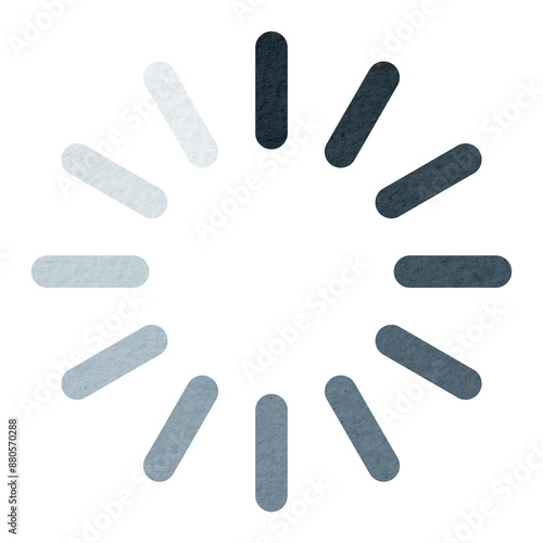 Fototapeta Blue loading icon png sticker, transparent background
