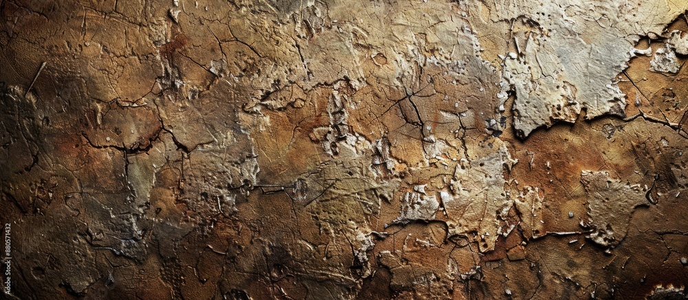 Close up of a rough textured surface with natural earthy tones ideal for an architectural or abstract composition with a modern grunge style providing copy space for an image Close up of a rough textured surface with natural earthy tones ideal for an architectural or abstract composition with a modern grunge style providing copy space for an image