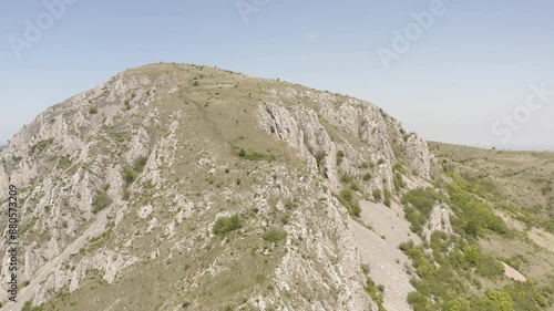 Summit Of Piatra Secuiului Mountains In Transylvania, Romania. Aerial Shot photo