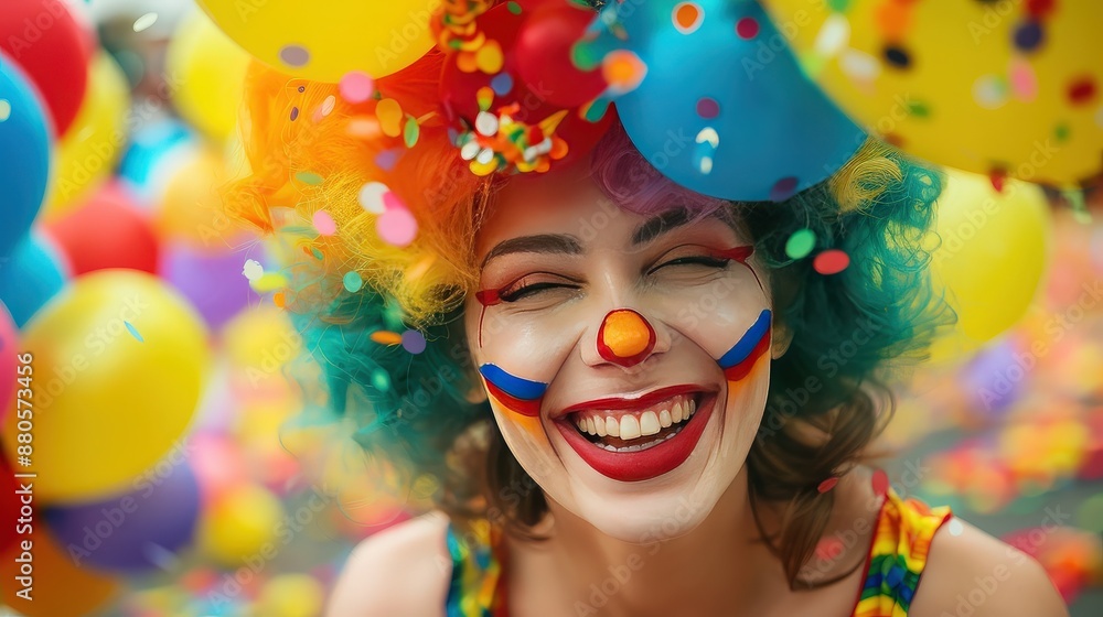 A Clown's Cheerful Smile A Clown's Cheerful Smile