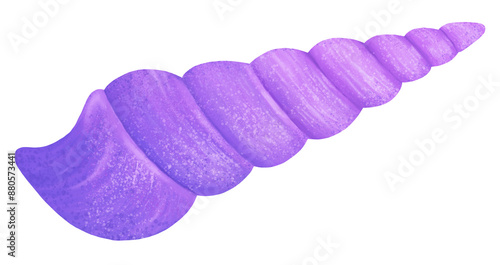 Purple auger shell png sticker illustration, transparent background photo