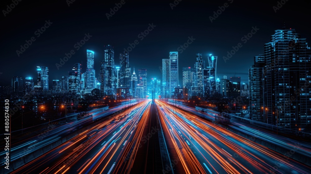 Obraz premium Edge Computing: Optimizes data processing proximity to its origin, reducing latency and enhancing efficiency for IoT and autonomous vehicles. 