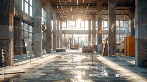 construction site, indoor, empty, day time