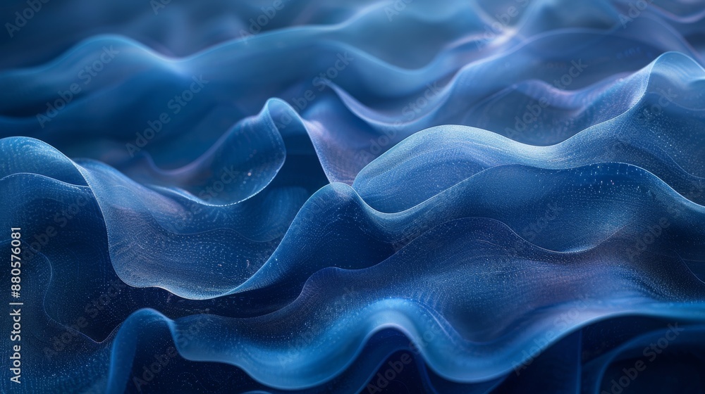 Abstract blue background with smooth lines and waves, giving a sense of movement and dynamism. Perfect for any project that needs a touch of elegance and modernity