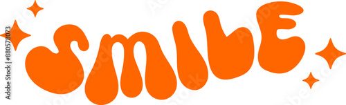 Smile Bubble Text with Sparkles
