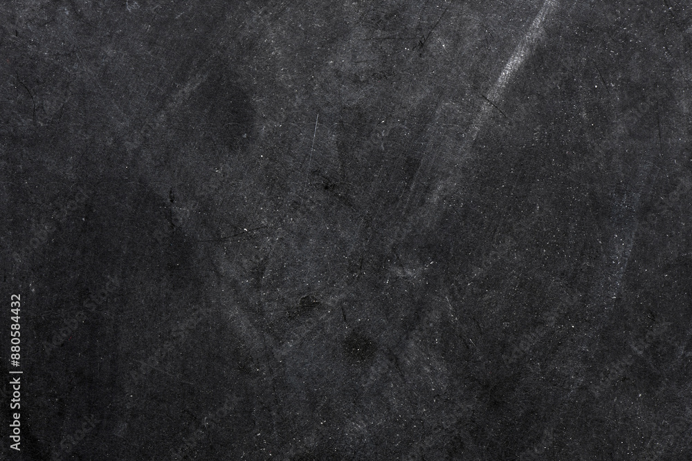 Naklejka premium Empty school chalk board on a wooden table. Empty space to enter text or insert graphics. Concept in education or business.