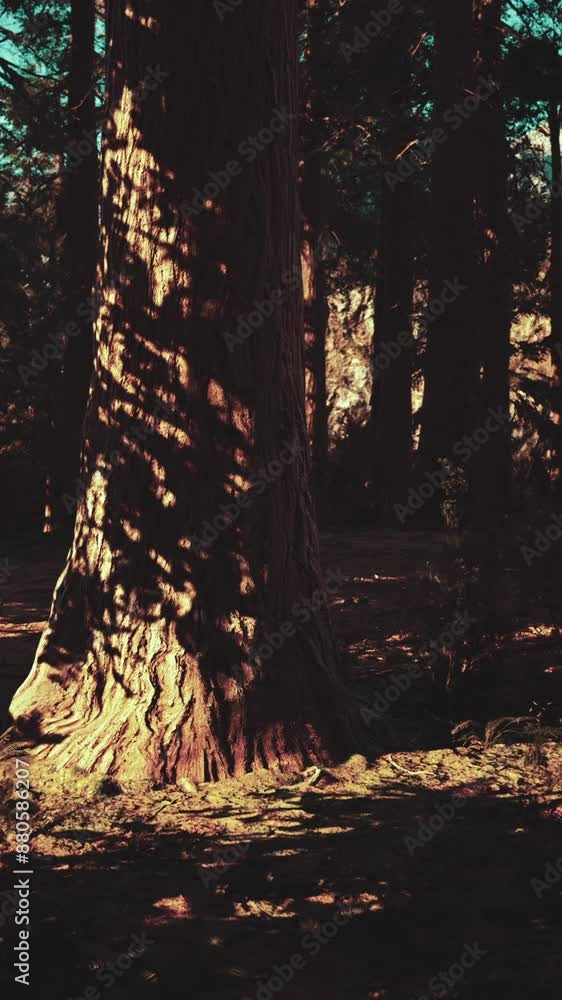 Scale of the giant sequoias of Sequoia National Park Scale of the giant sequoias of Sequoia National Park