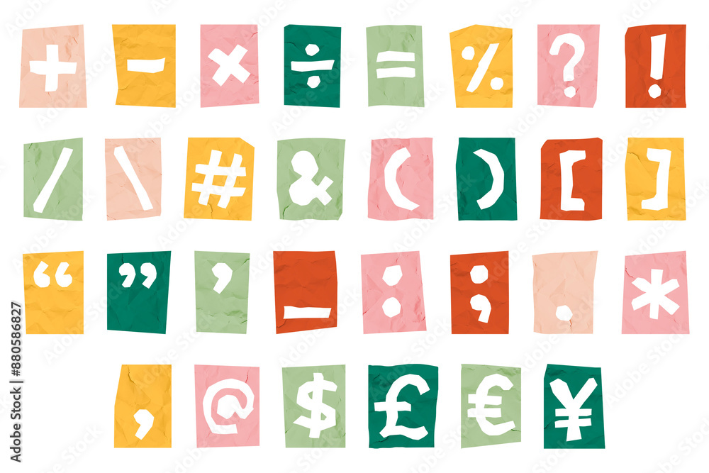 Png punctuation marks symbols typography set Png punctuation marks symbols typography set